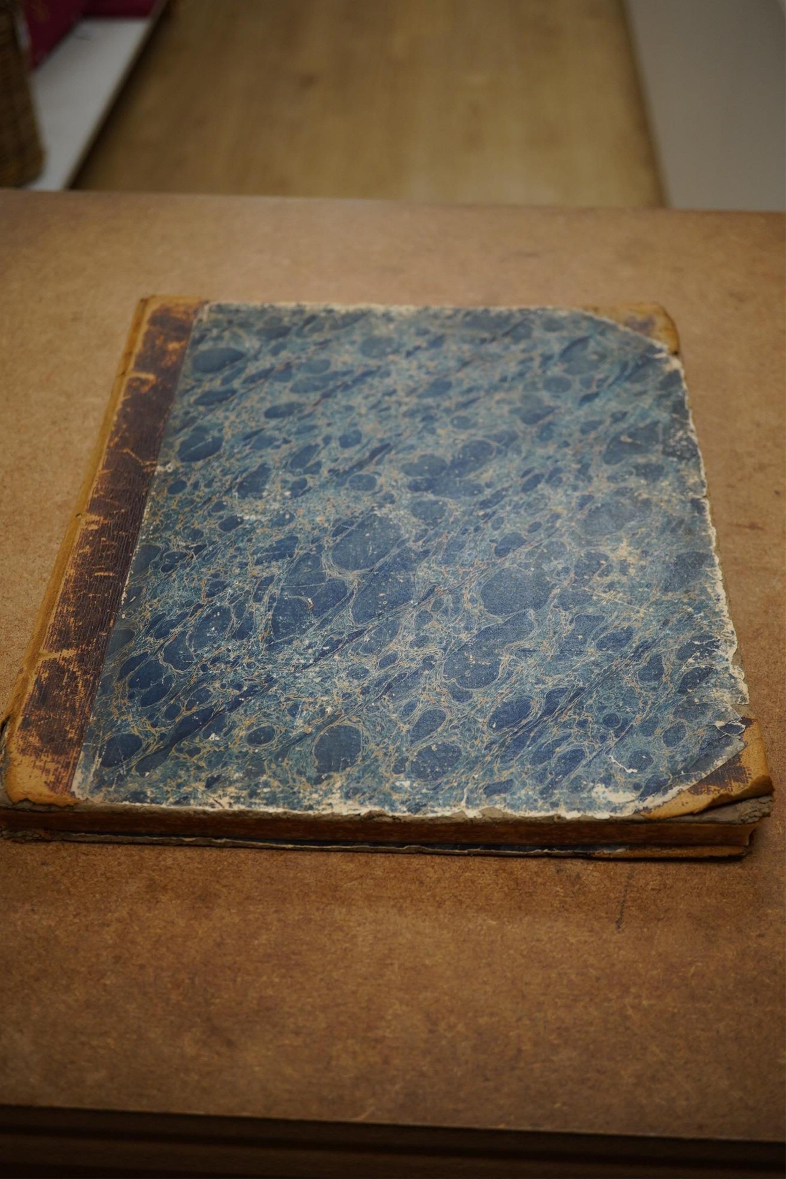 [BIBLE] The Holy Family Bible ... with concise explanatory notes ... by The Rev. Alexander Fortestcu. 3rd edition, 2 vols (in one). engraved plates, old mottled calf, panelled spine and red label, cover bosses and with c